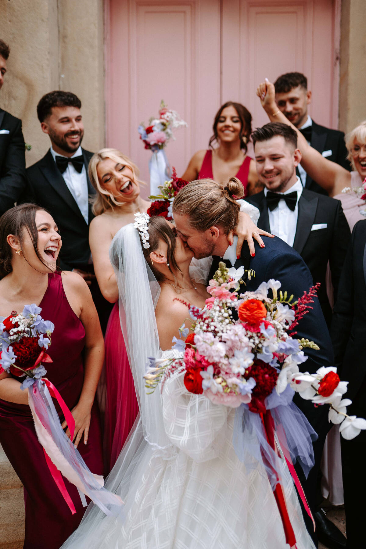 Wedding celebration with guests