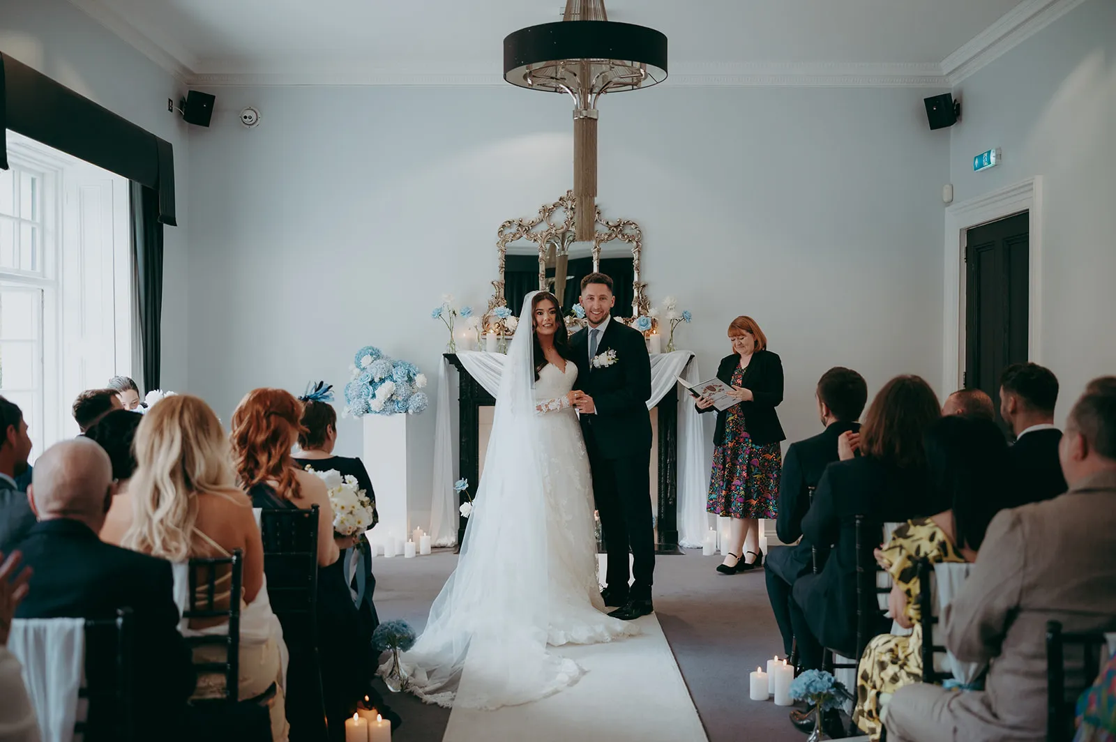 Swynford Manor ceremony aisle wide