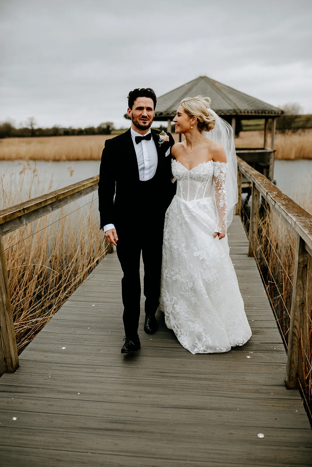Quantock Lakes Wedding Venue couple posed portrait