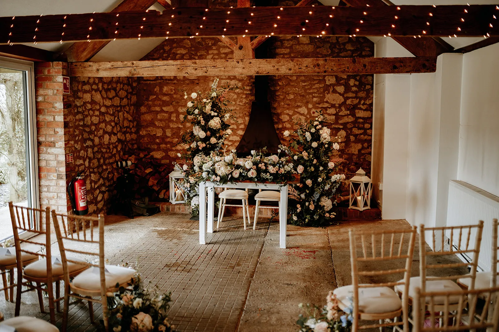 Quantock Lakes Wedding Venue ceremony room wide