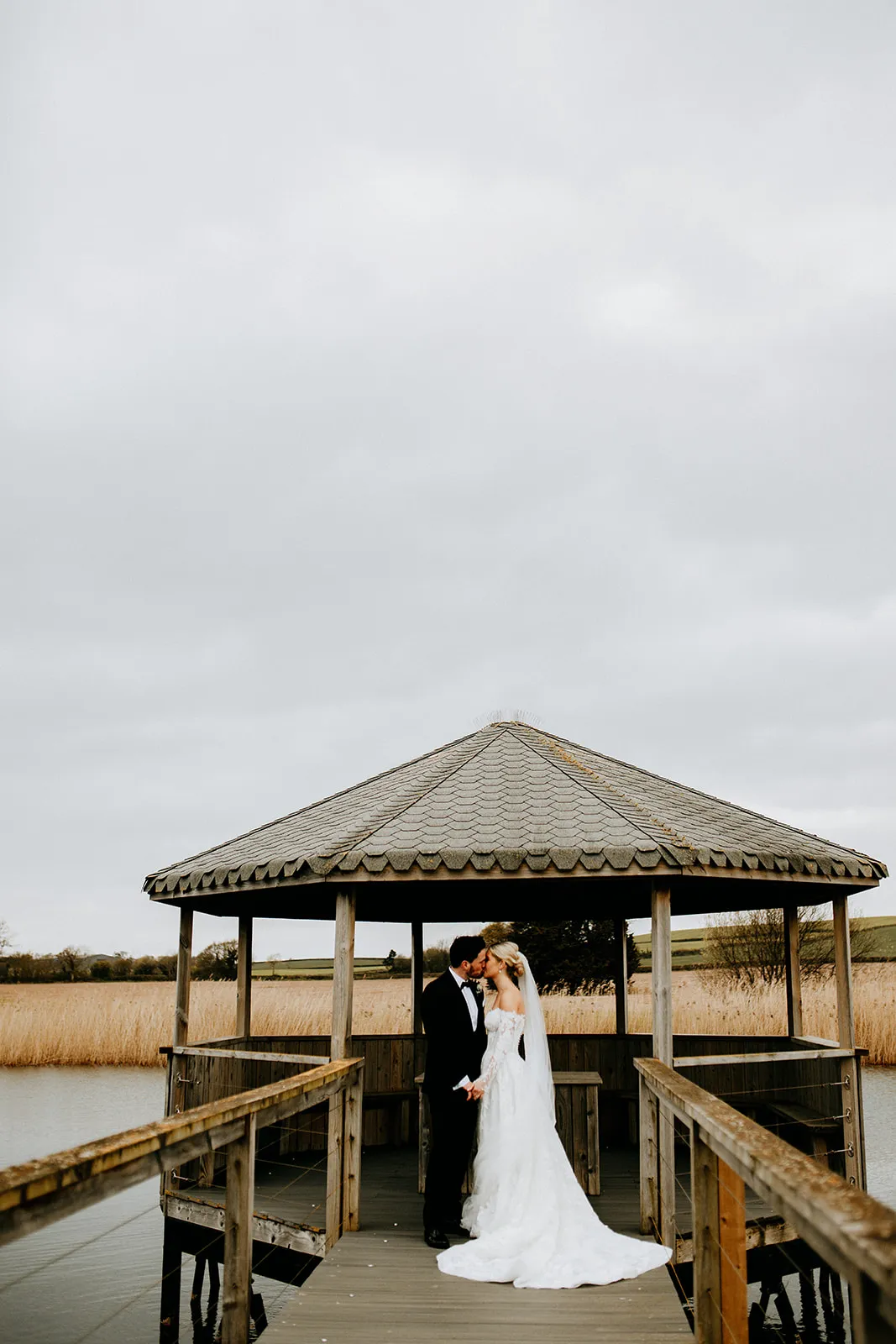 Quantock Lakes Wedding Venue couple portrait close