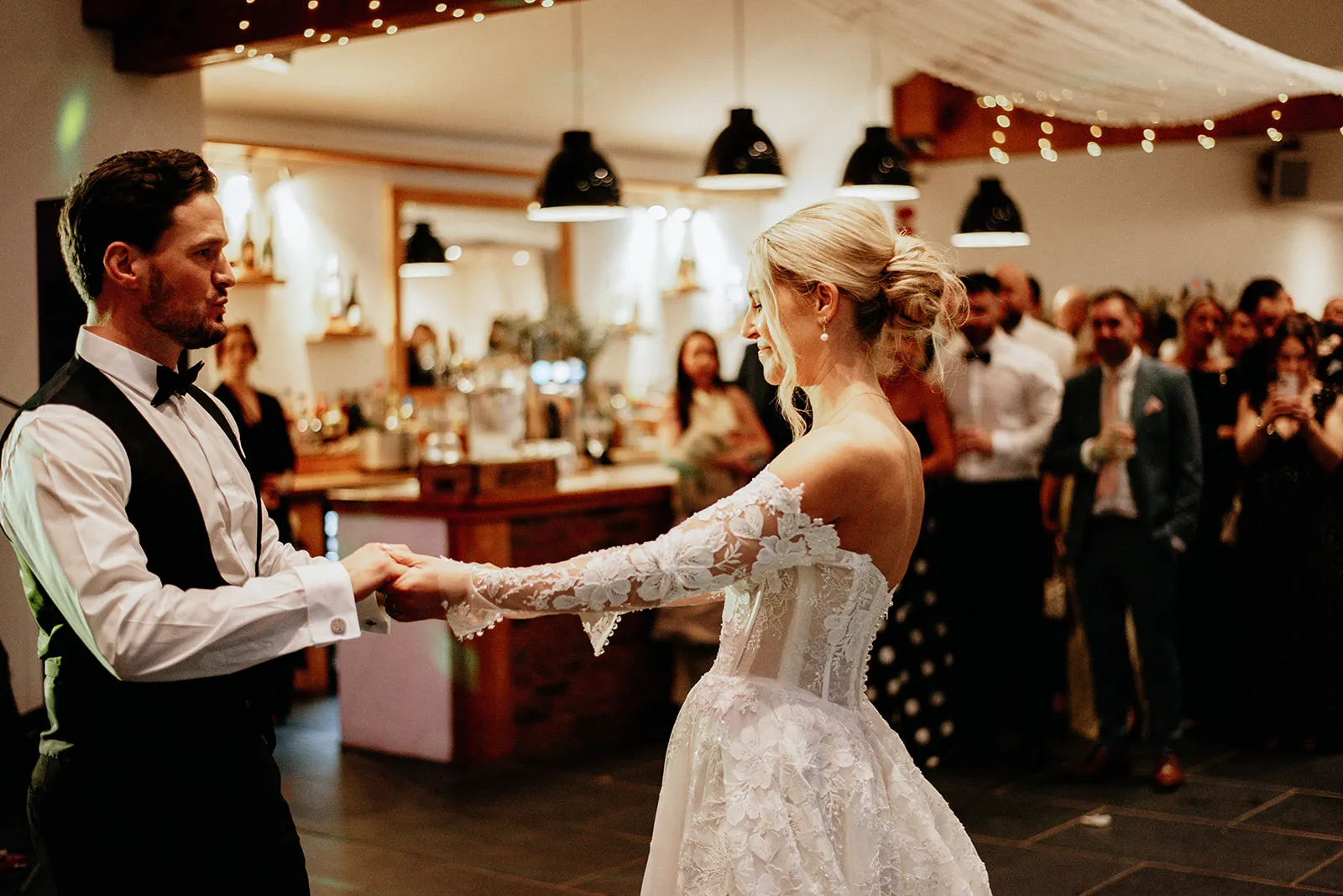 Quantock Lakes Wedding Venue first dance spin